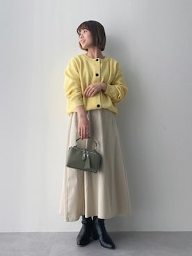 「Soiunique（スワユニーク）のアイテム（スカート）」を使った、M A O R I N.さん（レディース・152cm）の冬コーディネート