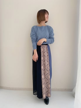 「Soiunique（スワユニーク）のアイテム（スカート）」を使った、M A O R I N.さん（レディース・152cm）の冬コーディネート