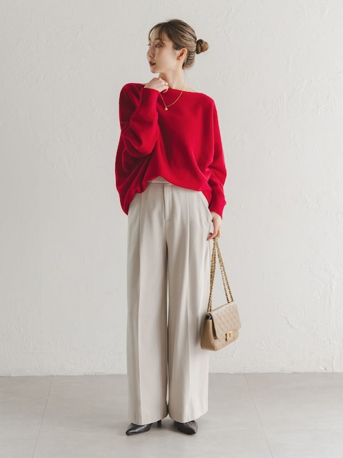 WEB限定カラー・追加4》ファインウールドルマンプルオーバー（ニット