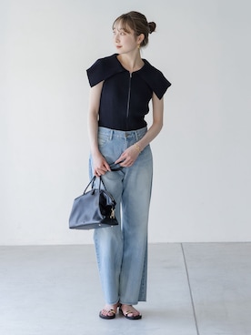 「LAOCOONTE（ラオコンテ）のアイテム（サンダル）」を使った、Rinaさん（レディース・164cm）の夏コーディネート