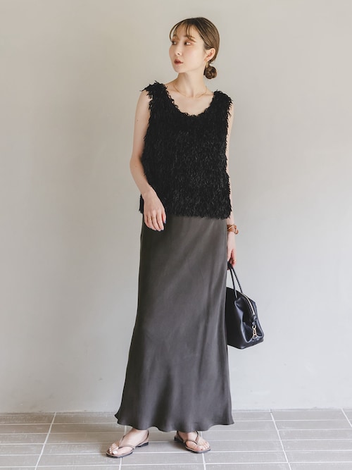 追加》【洗える】フェザーヤーンタンクトッププルオーバー2（シャツ