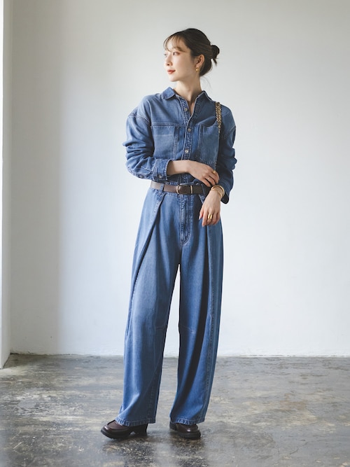 スージングデニムビッグポケットシャツ（シャツ/ブラウス）｜NOBLE
