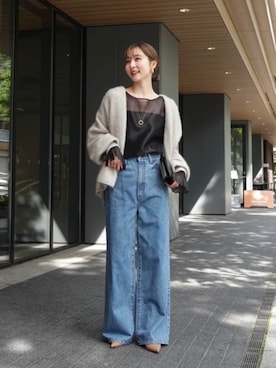 「Noble（ノーブル）のアイテム（トップス）」を使った、Rinaさん（レディース・164cm）の秋コーディネート