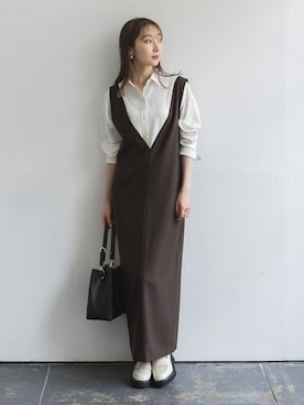 「ARTESANOS（アルテサノス）のARTESANOS/アルテサノス ローファー（ローファー）」を使った、Rinaさん（レディース・164cm）の秋コーディネート