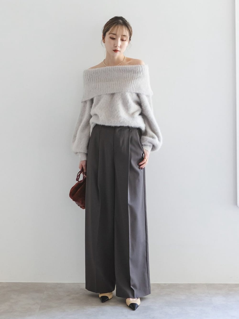 Noble(ノーブル)の「【NOBLE×L'AUBE BLANC】FOX/カシミヤオフ Noble(ノーブル)の「【NOBLE×L'AUBE BLANC】FOX/カシミヤオフ