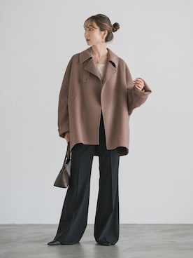 「アイテム（その他アウター）」を使った、Rinaさん（レディース・164cm）の秋コーディネート