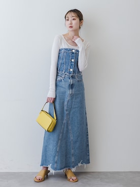 「Noble（ノーブル）のアイテム（ショルダーバッグ）」を使った、Rinaさん（レディース・164cm）の冬コーディネート