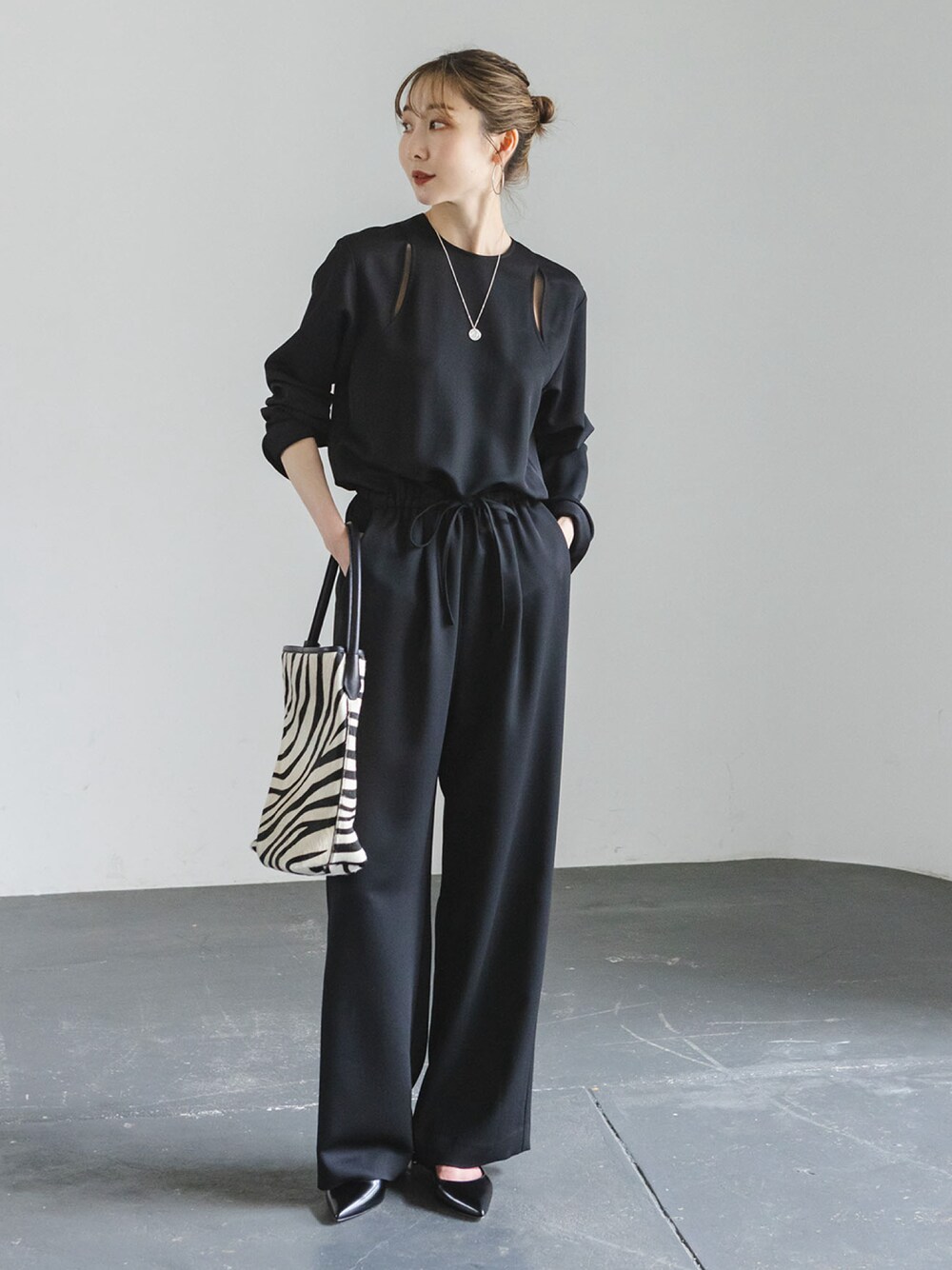 2024AW✨ノーブル NOBLE カットデザインオールインワン ベージュ