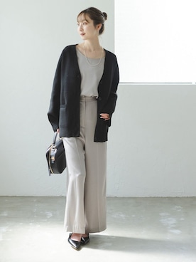 「アイテム（タンクトップ）」を使った、Rinaさん（レディース・164cm）の秋コーディネート