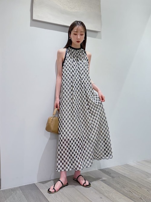 Currentage 新品 IENA別注 チェックワンピース Currentage 新品 IENA別注 チェックワンピース