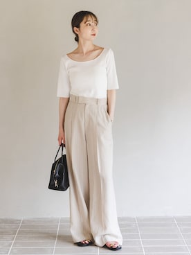 ⭐︎美品⭐︎カシミヤ混 NOBLE CA/W ミドルゲージVプルオーバー Noble（ノーブル）の「CA/W ミドルゲージVプルオーバー