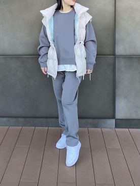 「NERGY（ナージー）のアイテム（ジャケット/アウター）」を使った、Shioriさん（レディース・156cm）の冬コーディネート