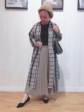 「DRESKIP（ドレスキップ）のアイテム（ハンチング/ベレー帽）」を使った、P̆̈ĕ̈ĕ̈さん（レディース・150cm）の冬コーディネート