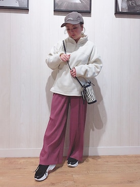 「DRESKIP（ドレスキップ）のアイテム（キャップ）」を使った、P̆̈ĕ̈ĕ̈さん（レディース・150cm）の冬コーディネート