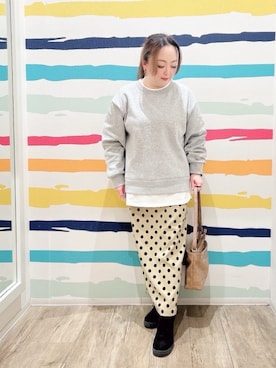 「DRESKIP（ドレスキップ）のアイテム」を使った、Peeさん（レディース・150cm）の冬コーディネート