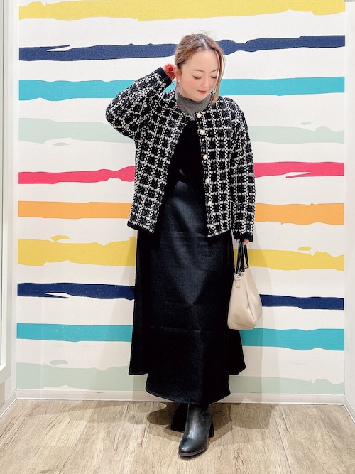 セール】上品で華やかに ラメツイード調 ニットカーディガン