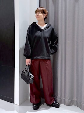 「LAKOLE（ラコレ）のドロストハイショクキルトブルゾン / 496661（ブルゾン）」を使った、yun..さん（レディース・160cm）の冬コーディネート