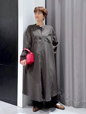 「アイテム（シャツワンピース）」を使った、yun..さん（レディース・160cm）の夏コーディネート