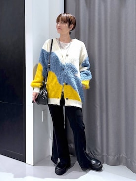 「アイテム（カーディガン/ボレロ）」を使った、yun..さん（レディース・160cm・40代）の秋コーディネート