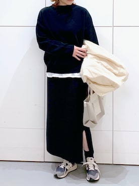 「LAKOLE（ラコレ）のアイテム（ナイロンジャケット）」を使った、yun..さん（レディース・160cm）の秋コーディネート