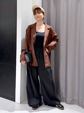 「アイテム（テーラードジャケット）」を使った、yun..さん（レディース・160cm・40代）の秋コーディネート