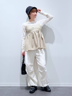 「アイテム（帽子）」を使った、yun..さん（レディース・160cm・40代）の春コーディネート