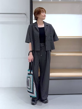 「LAKOLE（ラコレ）のアイテム（パンツ）」を使った、yun..さん（レディース・160cm）の春コーディネート