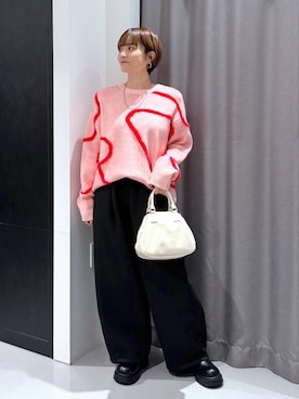 「アイテム（スウェットパンツ）」を使った、yun..さん（レディース・160cm・40代）の冬コーディネート