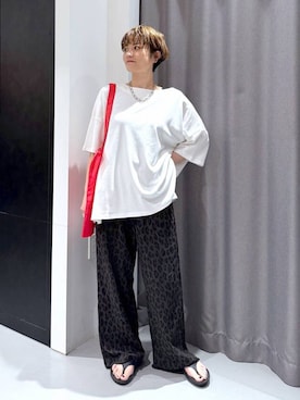 「アイテム（トップス）」を使った、yun..さん（レディース・160cm・40代）の夏コーディネート