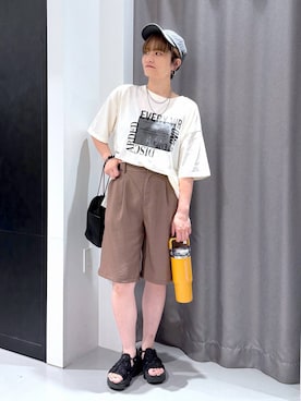 「アイテム（食器/キッチン）」を使った、yun..さん（レディース・160cm）の夏コーディネート
