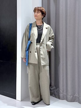 「アイテム（テーラードジャケット）」を使った、yun..さん（レディース・160cm・40代）の秋コーディネート