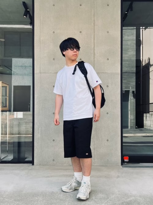 Champion/チャンピオン コットン ワッペン Tシャツ 無地T トップス