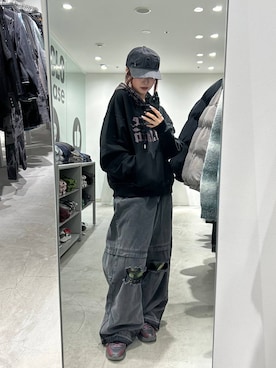 「NOT4NERD（ノットフォーナード）のアイテム」を使った、7e1raさん（レディース・164cm）の秋コーディネート