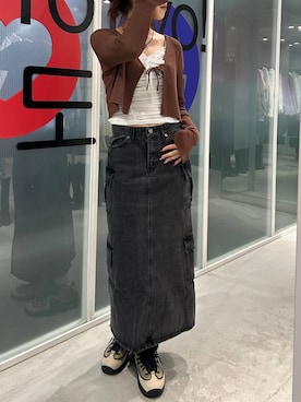 「NOT4NERD（ノットフォーナード）のアイテム（スカート）」を使った、7e1raさん（レディース・164cm）の秋コーディネート