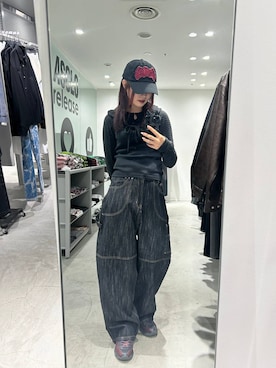「NOT4NERD（ノットフォーナード）のアイテム（帽子）」を使った、7e1raさん（レディース・164cm）の秋コーディネート