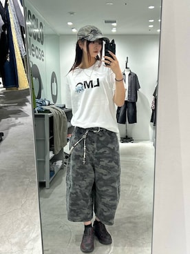 「LMCのアイテム」を使った、7e1raさん（レディース・164cm）の春コーディネート