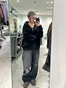 「Midnight Move（ミッドナイトムーブ）のアイテム」を使った、7e1raさん（レディース・164cm）の冬コーディネート