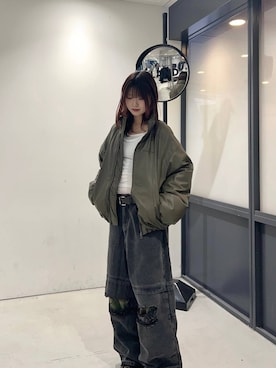 「NOT4NERD（ノットフォーナード）のアイテム」を使った、7e1raさん（レディース・164cm）の秋コーディネート