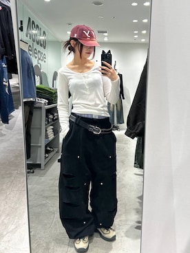 「NOT4NERD（ノットフォーナード）のアイテム」を使った、7e1raさん（レディース・164cm）の冬コーディネート