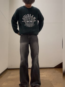 「アイテム（ニット/セーター）」を使った、koukiさん（メンズ・173cm・10代）の冬コーディネート