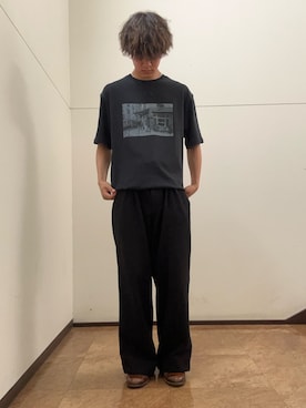 「ITEMS URBANRESEARCH（アイテムズ アーバンリサーチ）の接触冷感クルーネックフォトプリントTシャツ（Tシャツ/カットソー、その他）」を使った、koukiさん（メンズ・172cm）の春コーディネート