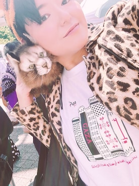 「H&M（エイチ・アンド・エム）のアイテム（ジャケット/アウター）」を使った、💙Blue Leopard🐆さん（レディース・156cm）の春コーディネート