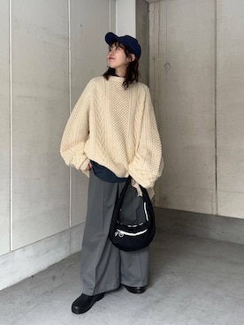 「アイテム（レインシューズ）」を使った、tsuさん（レディース・163cm）の冬コーディネート