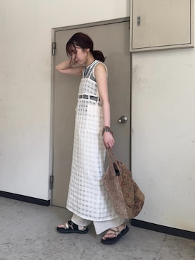 「アイテム（タンクトップ）」を使った、tsuさん（レディース・163cm）の秋コーディネート