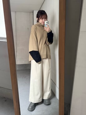 「アイテム（ダウンベスト）」を使った、tsuさん（レディース・163cm）の冬コーディネート