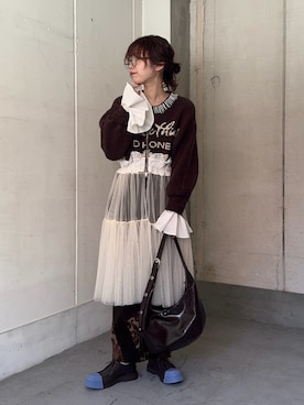 「アイテム（シューズ小物/雑貨）」を使った、tsuさん（レディース・163cm）の秋コーディネート