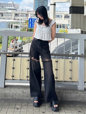 「エモダ」｜伊藤春花さん（レディース・166cm）の夏コーディネート