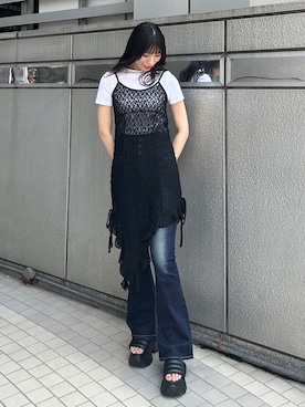 「EMODA」｜伊藤春花さん（レディース・166cm）の夏コーディネート