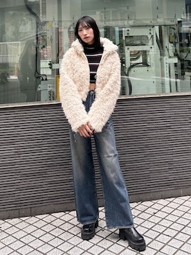 「黒髪」｜「アイテム（ジャケット/アウター）」を使った、伊藤春花さん（レディース・166cm）の秋コーディネート