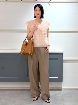 「アイテム（スラックス）」を使った、mikusonvisさん（レディース・168cm・30代）の夏コーディネート